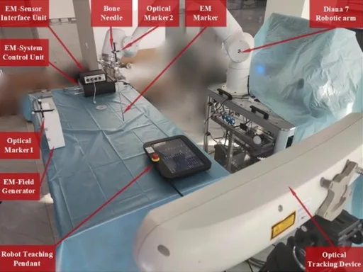 Kalman Filter-based EM-optical Sensor Fusion for Bone Needle Position Tracking
